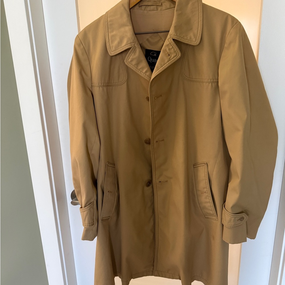Vintage Classic Men’s Tan Trench Coat QUAD Coat by UTEX